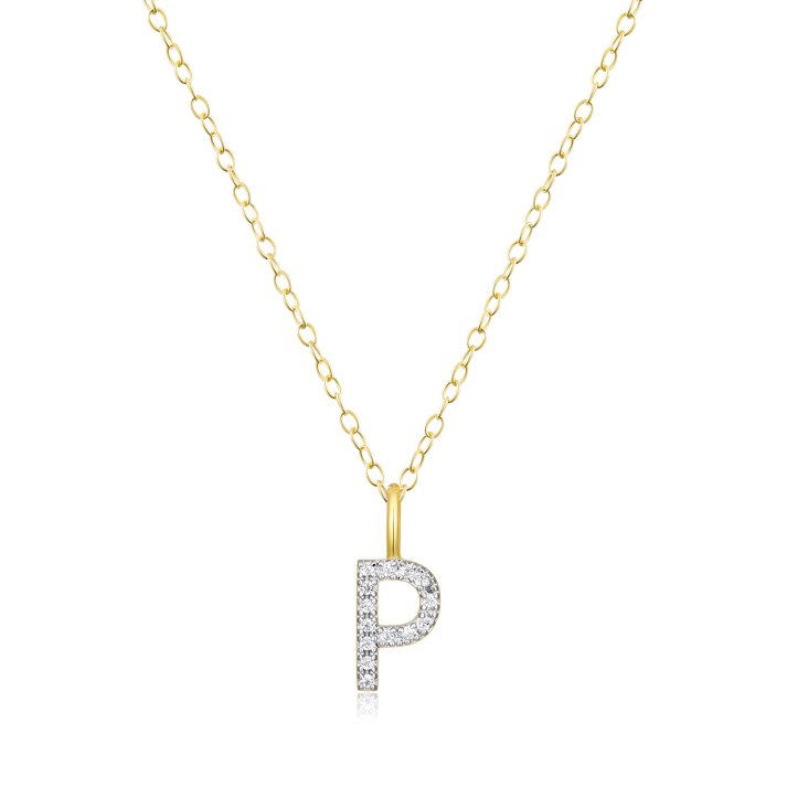 Gold-Plated Sterling Silver Initial Necklace