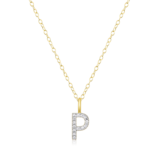 Gold-Plated Sterling Silver Initial Necklace