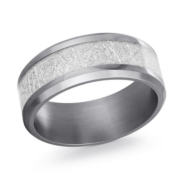 Tantalum and Meteorite Wedding Band