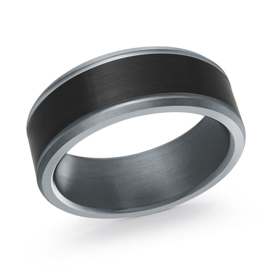 Tantalum and Carbon Fiber Wedding Band