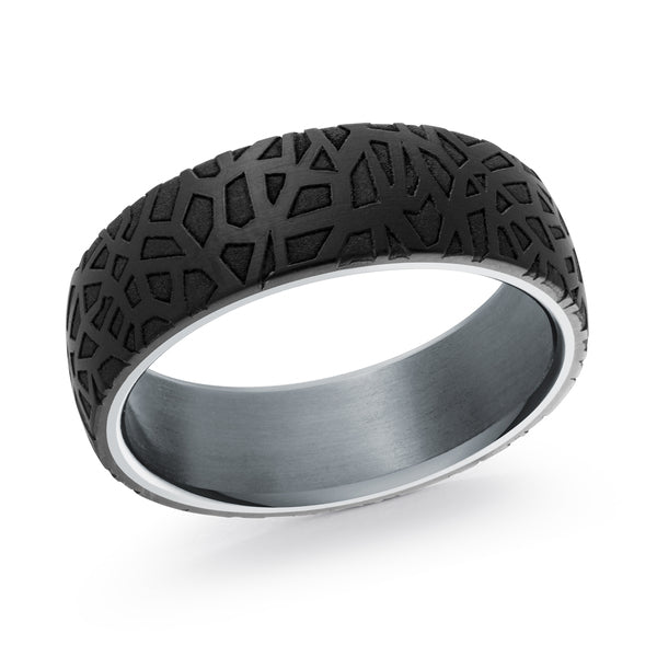 Tantalum and Carbon Fiber Wedding Band