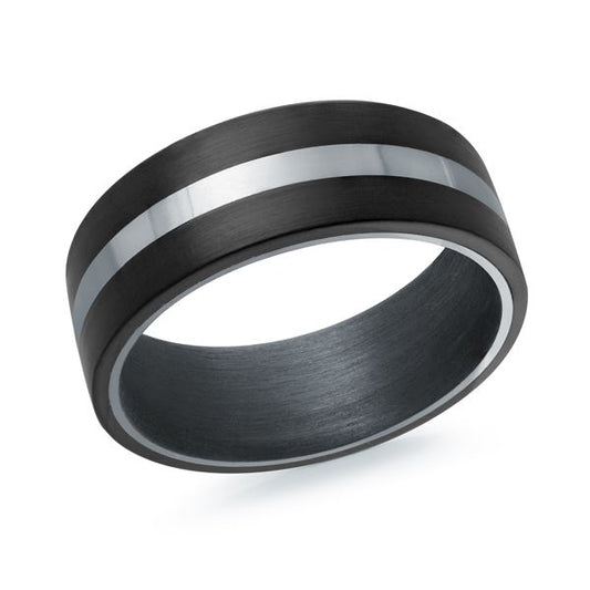 Tantalum and Carbon Fiber Wedding Band