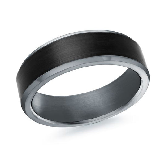 Tantalum and Carbon Fiber Wedding Band