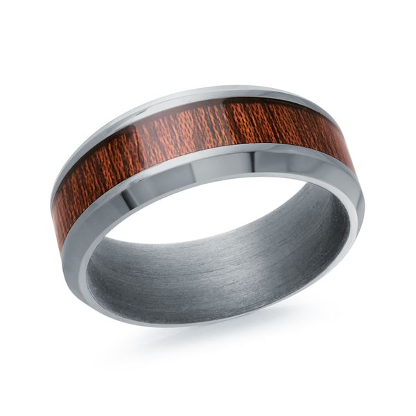 Tantalum and Wood Wedding Band