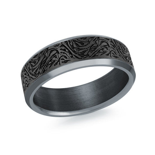 Tantalum and Carbon Fiber Wedding Band