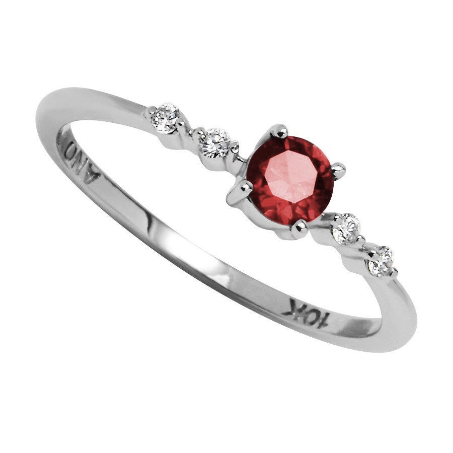 Birthstone Ring - Round Center