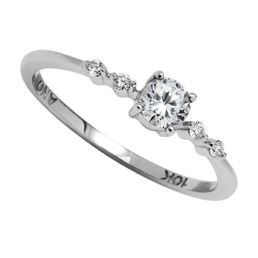 Birthstone Ring - Round Center