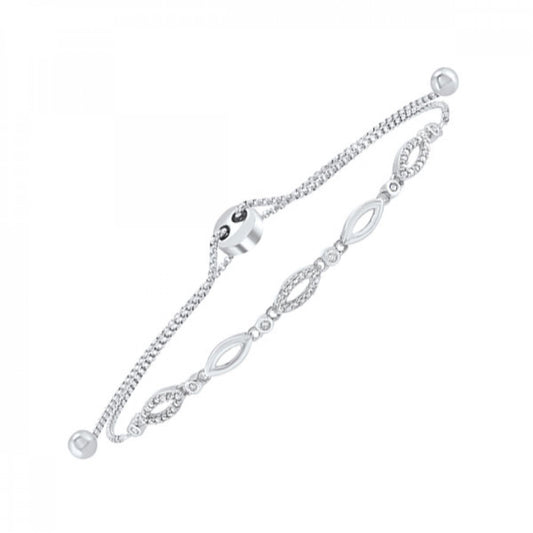 Sterling Silver Diamond Bracelet