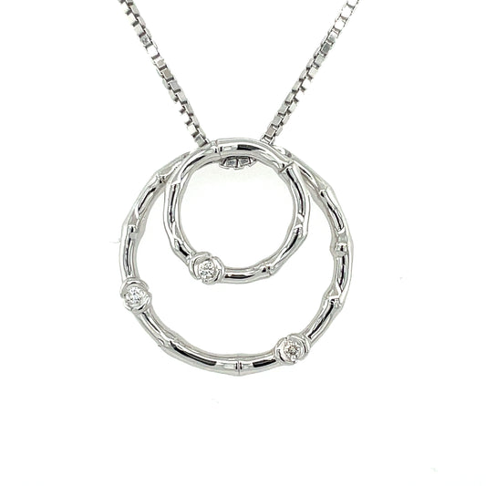 Silver and Diamond Pendant