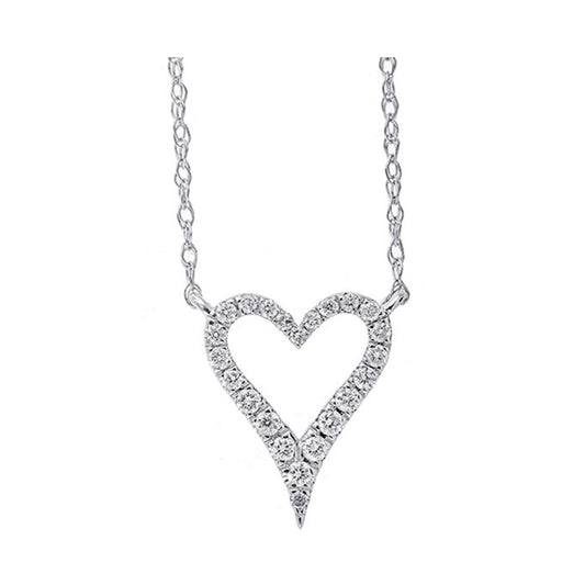 White Gold Diamond Heart Necklace