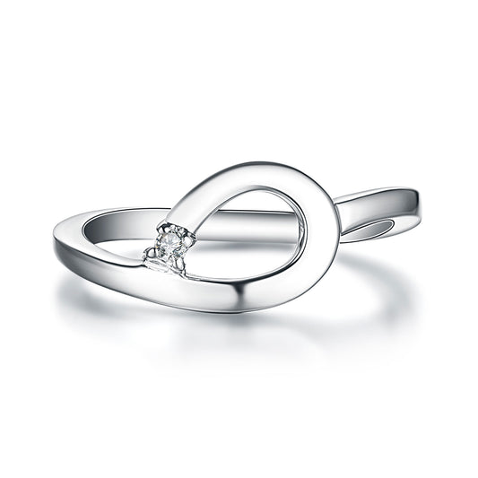 Sterling Silver Ring with Diamonds