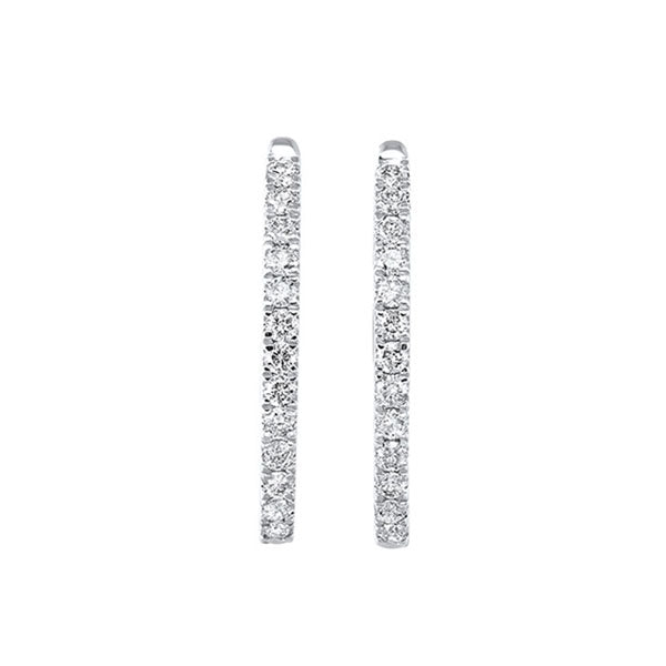 White Gold Diamond Hoop Earring