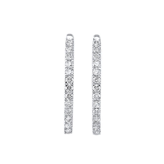 White Gold Diamond Hoop Earring