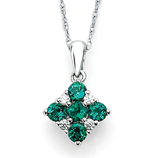Emerald and Diamond Pendant