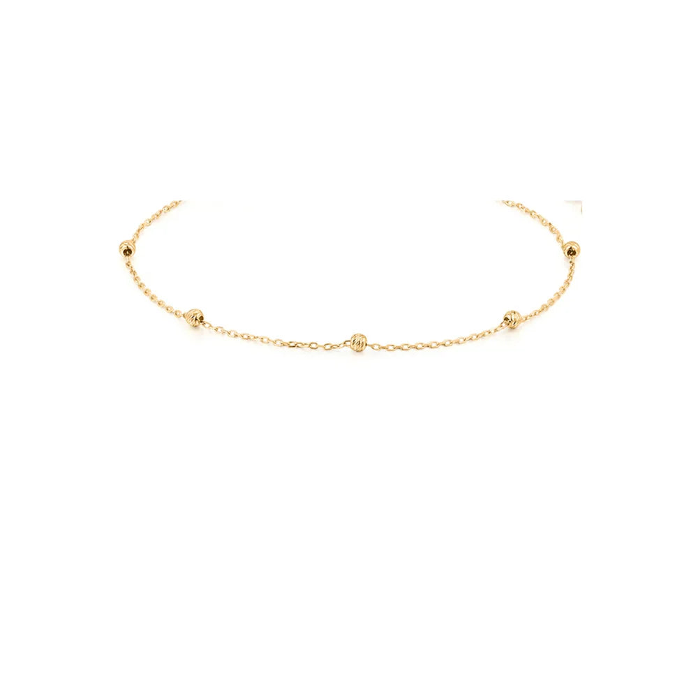 SKYE | 14K YG Diamond Cut Bead Forever Bracelet